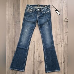 NWT - ANONAME Joelle Boot Dusty Blue Jeans Size 26